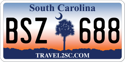 SC license plate BSZ688