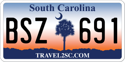 SC license plate BSZ691