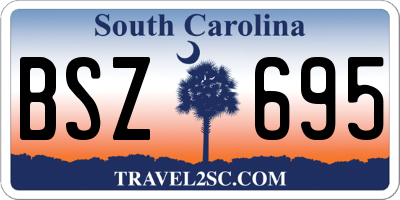SC license plate BSZ695