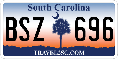 SC license plate BSZ696