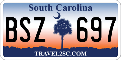 SC license plate BSZ697