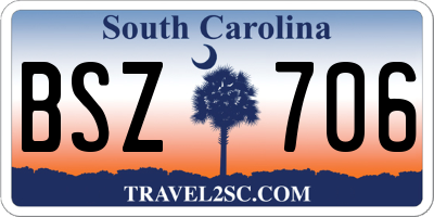 SC license plate BSZ706
