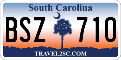 SC license plate BSZ710