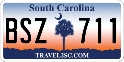 SC license plate BSZ711
