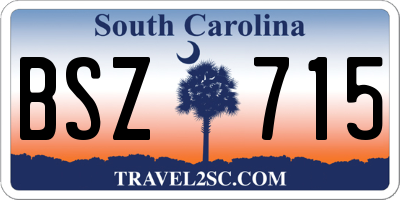 SC license plate BSZ715