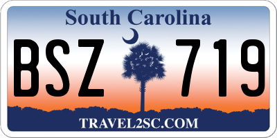 SC license plate BSZ719