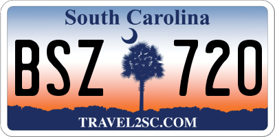 SC license plate BSZ720