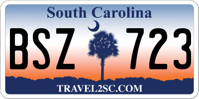 SC license plate BSZ723