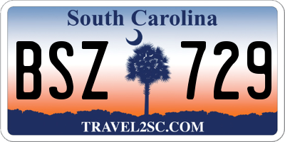 SC license plate BSZ729