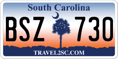 SC license plate BSZ730