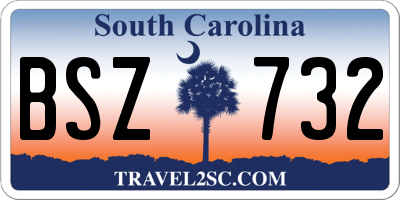 SC license plate BSZ732