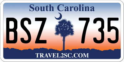 SC license plate BSZ735