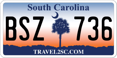 SC license plate BSZ736