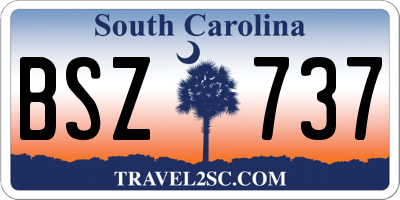 SC license plate BSZ737