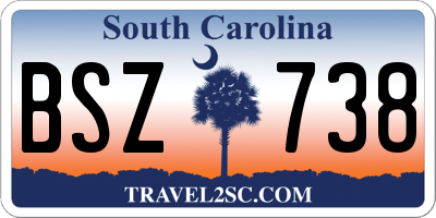 SC license plate BSZ738