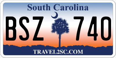 SC license plate BSZ740