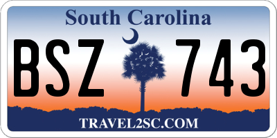 SC license plate BSZ743