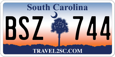 SC license plate BSZ744