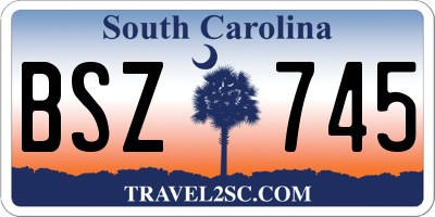 SC license plate BSZ745