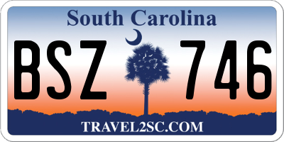 SC license plate BSZ746