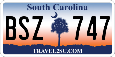 SC license plate BSZ747