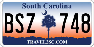 SC license plate BSZ748
