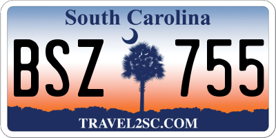 SC license plate BSZ755