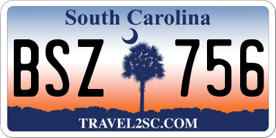 SC license plate BSZ756