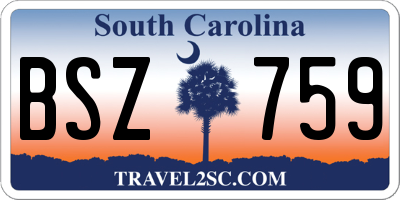 SC license plate BSZ759
