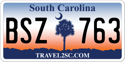 SC license plate BSZ763