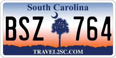 SC license plate BSZ764
