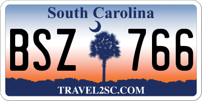 SC license plate BSZ766