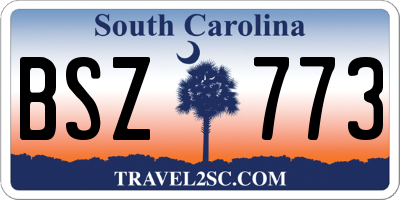 SC license plate BSZ773