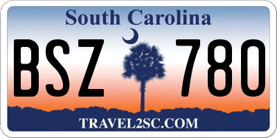SC license plate BSZ780