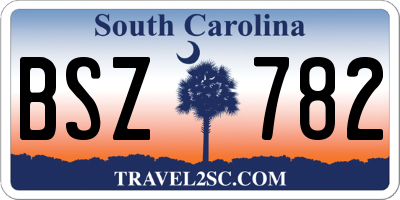 SC license plate BSZ782