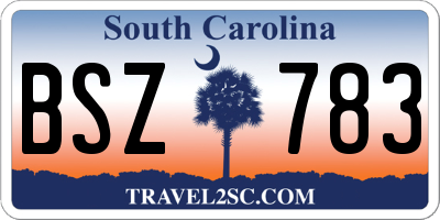 SC license plate BSZ783