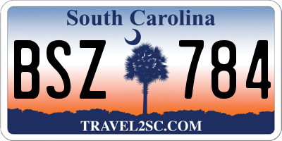 SC license plate BSZ784