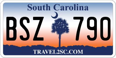 SC license plate BSZ790