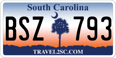 SC license plate BSZ793