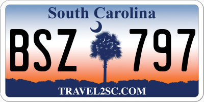 SC license plate BSZ797
