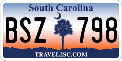 SC license plate BSZ798