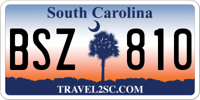 SC license plate BSZ810