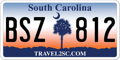 SC license plate BSZ812