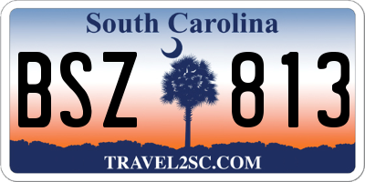 SC license plate BSZ813