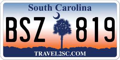 SC license plate BSZ819