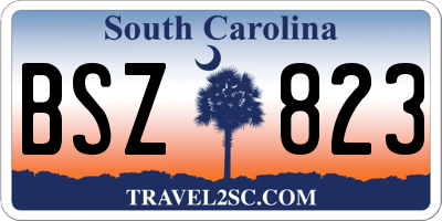 SC license plate BSZ823