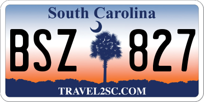 SC license plate BSZ827