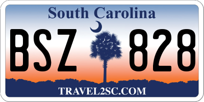 SC license plate BSZ828