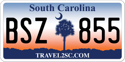 SC license plate BSZ855