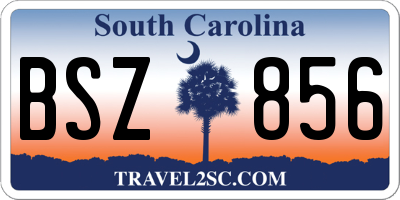 SC license plate BSZ856